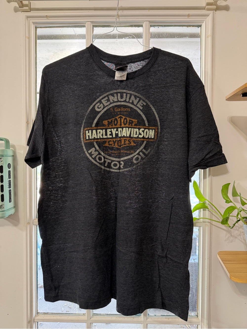 Harley-Davidson Black Tee with Vintage Motor Oil Crest